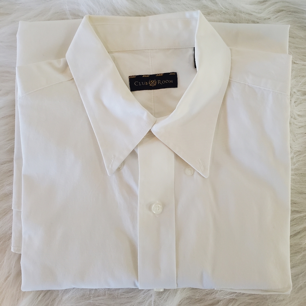 CLUB ROOM - MEN'S SHIRT 16 1/2 (32/33) LARGE REGULAR FIT